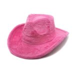 Faux Rabbit Fur Western Cowboy Hat Female Woolen Hat - Image 2