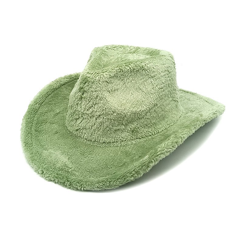 a5e8bfd0-b4e7-4aec-ba94-7712df264b29.jpg Faux Rabbit Fur Western Cowboy Hat Female Woolen Hat - Image 1