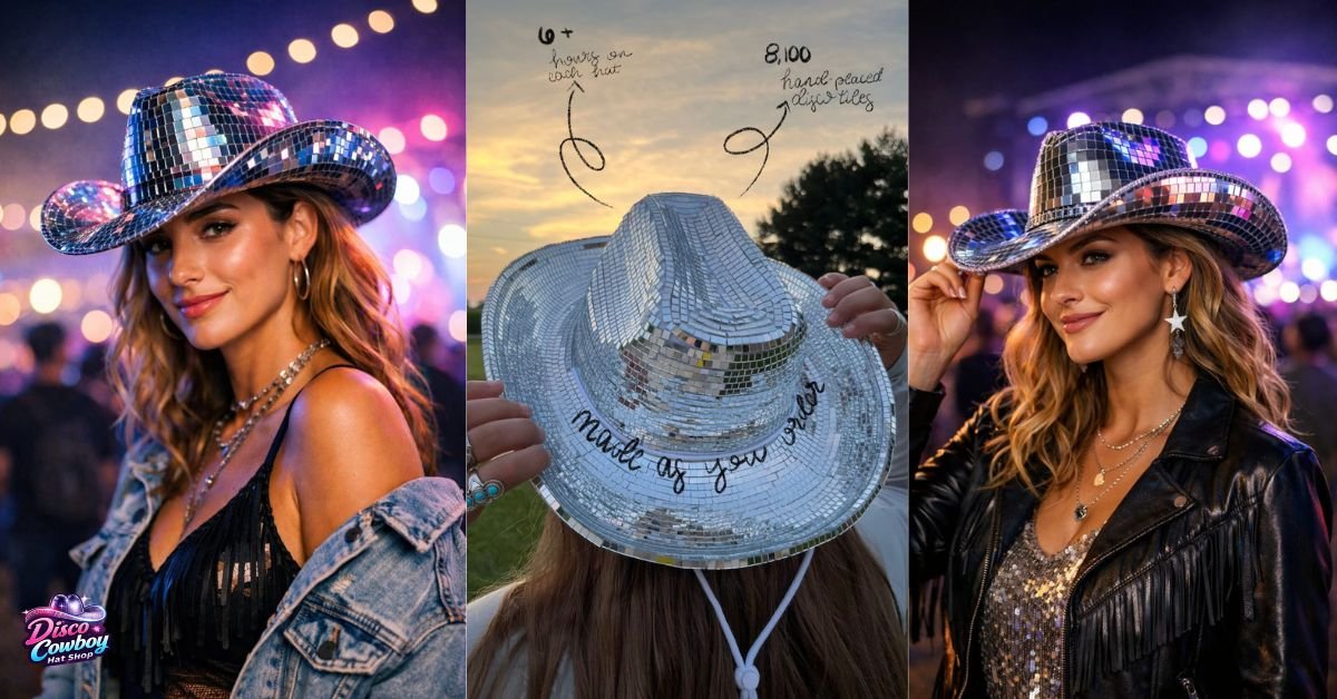 Are disco cowboy hats comfortable with padded inner bands and mirror tile design