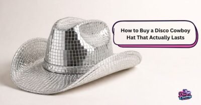 How to buy a durable disco cowboy hat with reinforced construction and evenly spaced mirror tiles